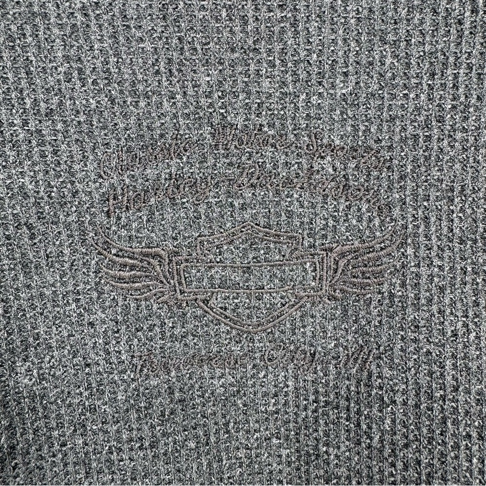 Harley-Davidson Gray Traverse City Bedazzled Motorcycle Knit Long Sleeve Medium - Picture 4 of 10